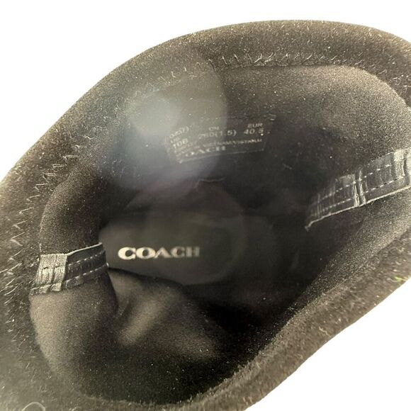 COACH Whitney Bootie Pointed Toe Ankle Boots Black Suede Size 10 B Studded Trim - Picture 10 of 10